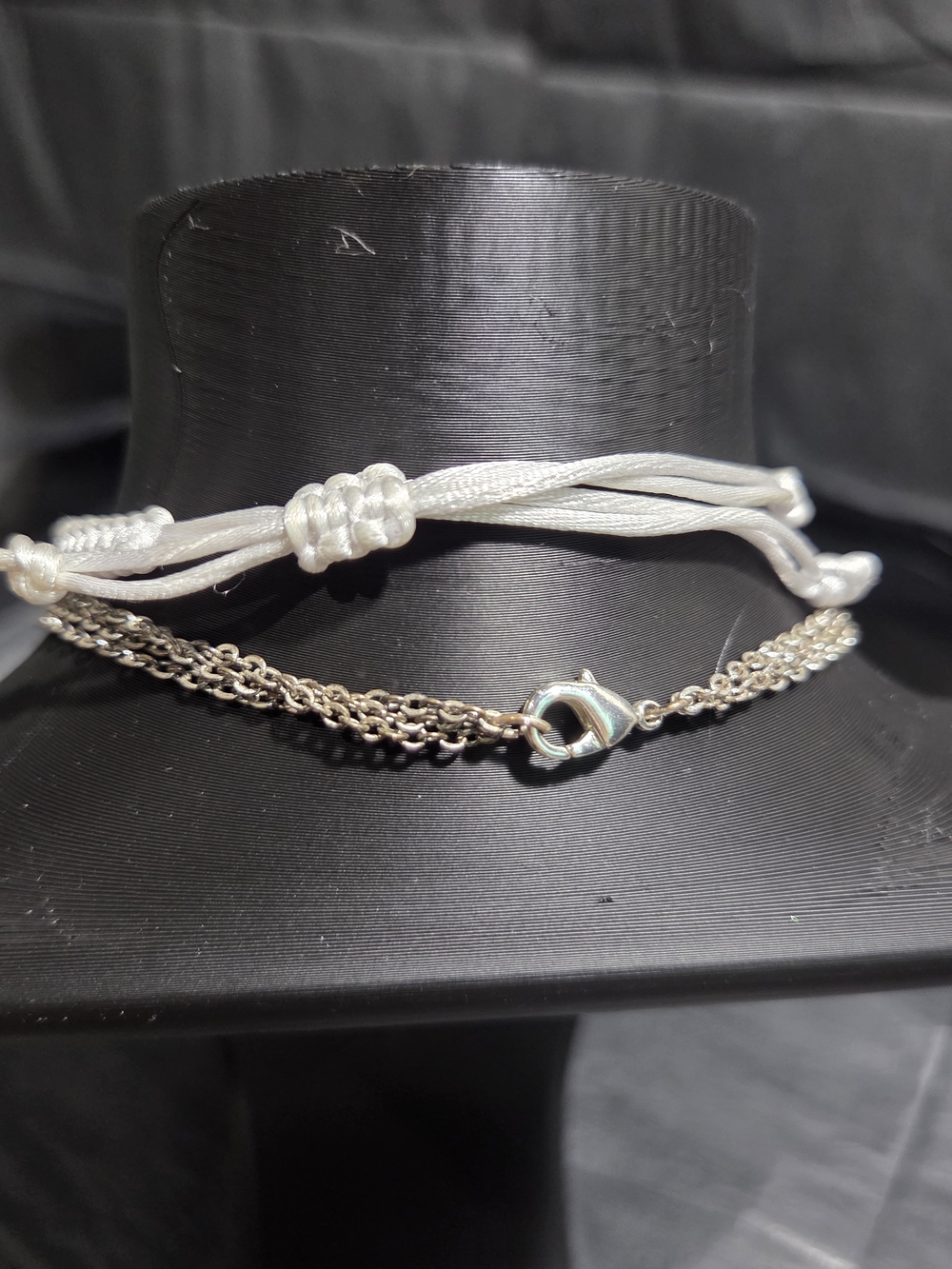 Silver Butterfly Pendant Necklace With Butterfly White Bracelet - Picture 4 of 4